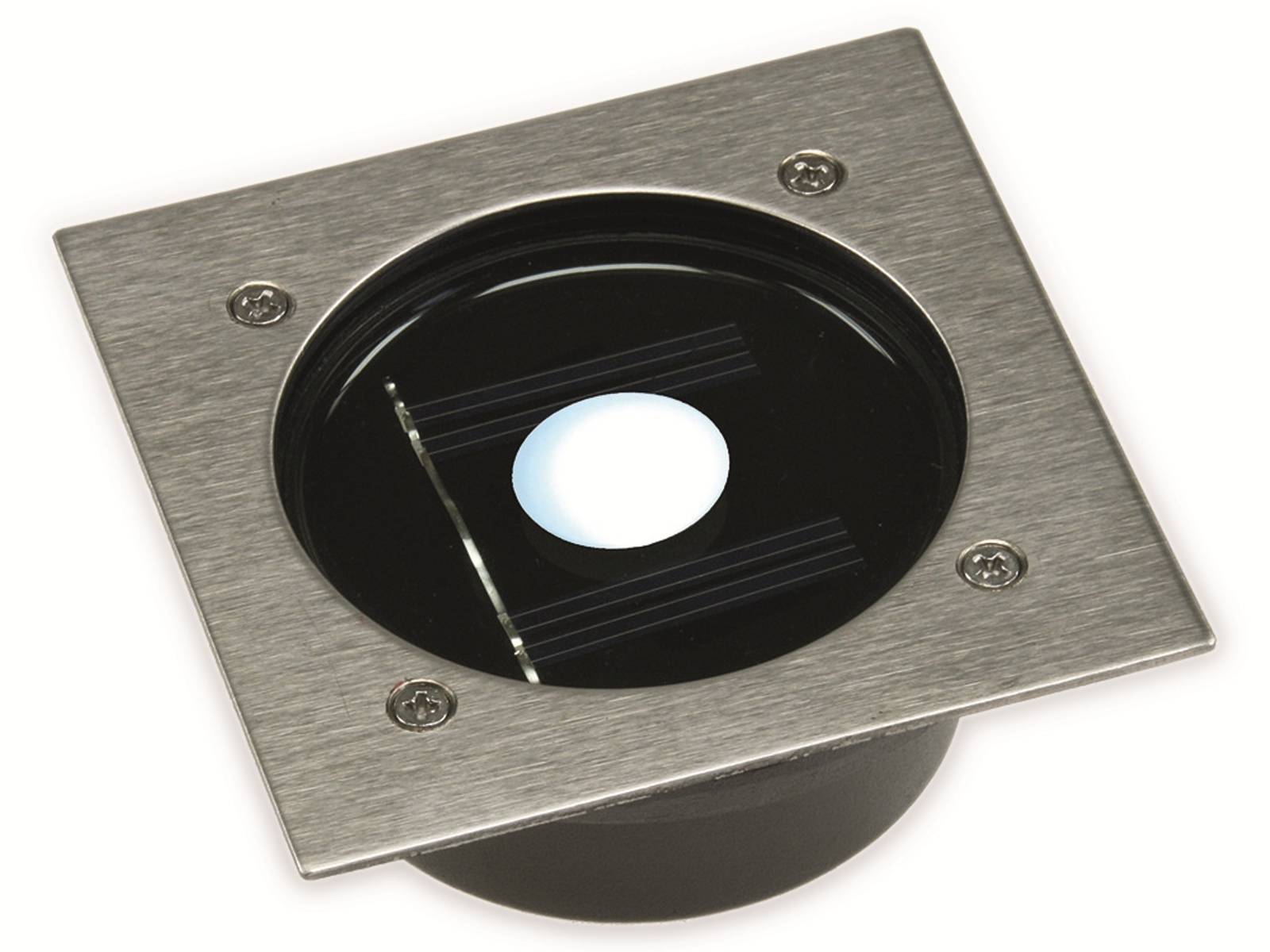 CHILITEC Solar LED-Bodenleuchte CTB-E, IP44, eckig, 100x100 mm