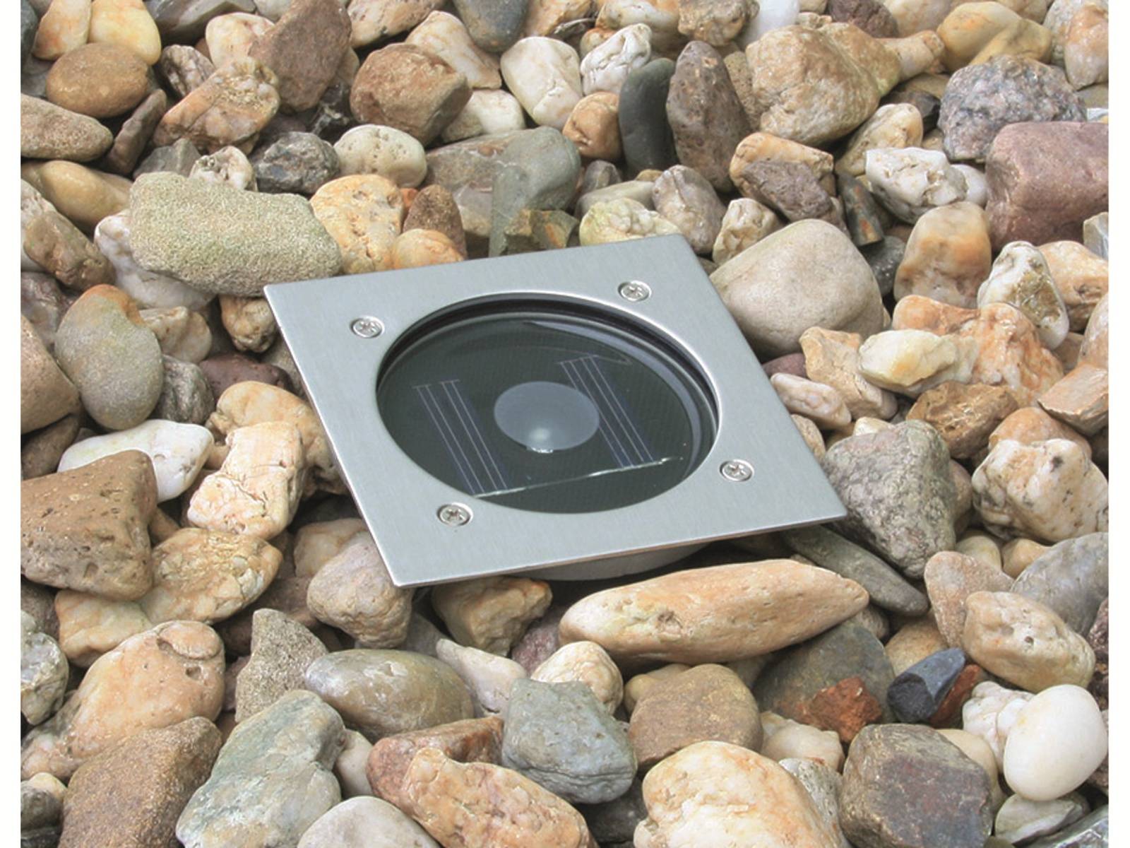 CHILITEC Solar LED-Bodenleuchte CTB-E, IP44, eckig, 100x100 mm