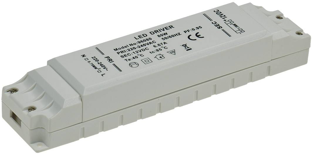 ChiliTec elektronischer LED-Trafo 1-80W 230V AC auf 12V= Konstantspannung