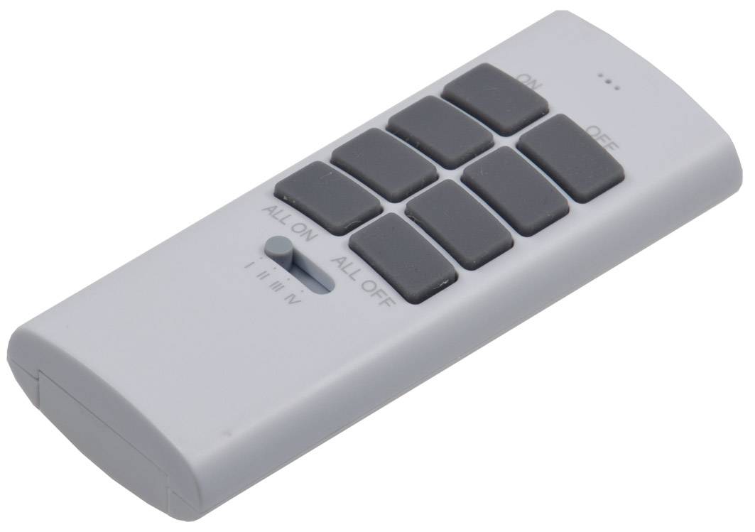 ChiliTec 22276 Fernbedienung für "Pilota Casa" 433,92MHz, 12 Kanäle, Tasten EIN / AUS