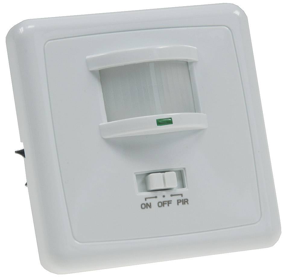 ChiliTec 21250 Unterputz PIR-Bewegungsmelder 160° LED geeignet, 3-Draht Technik, weiß