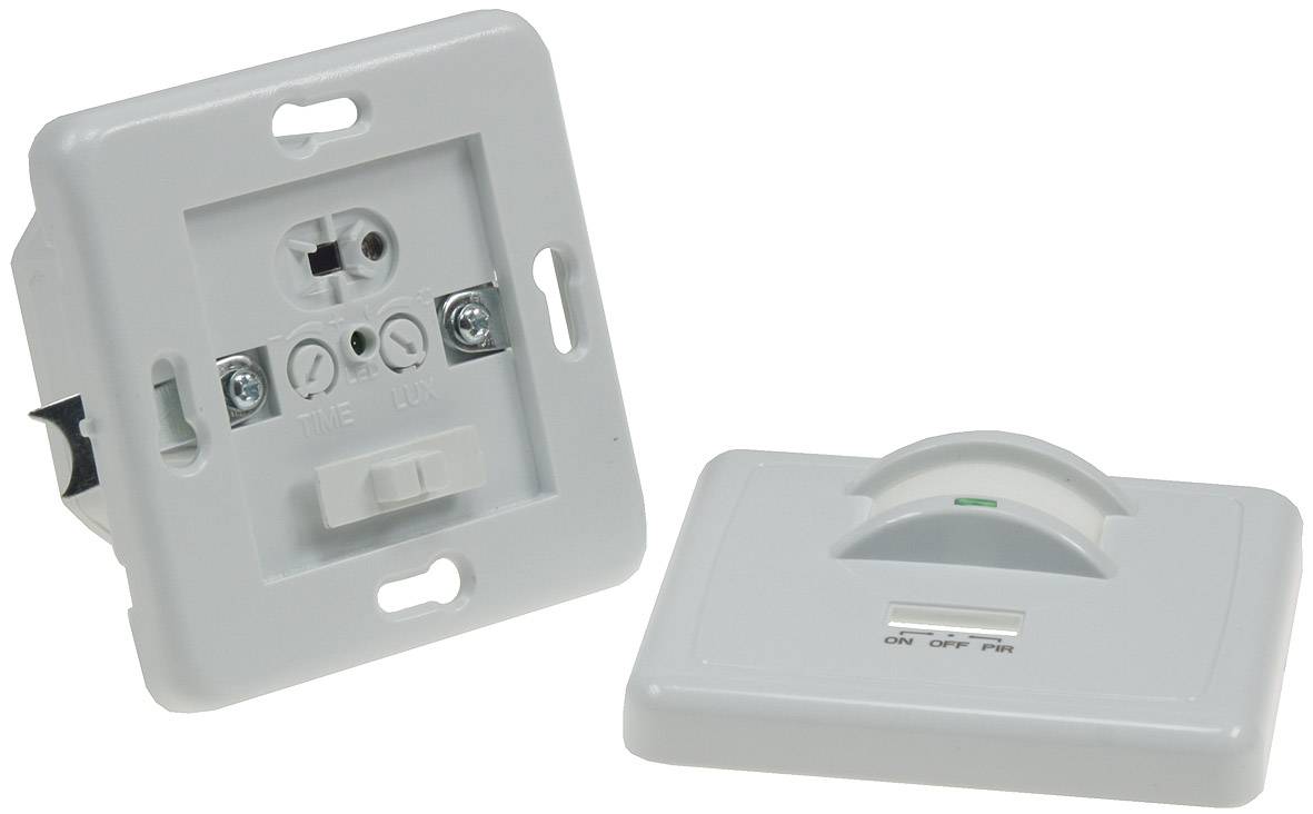 ChiliTec 21250 Unterputz PIR-Bewegungsmelder 160° LED geeignet, 3-Draht Technik, weiß