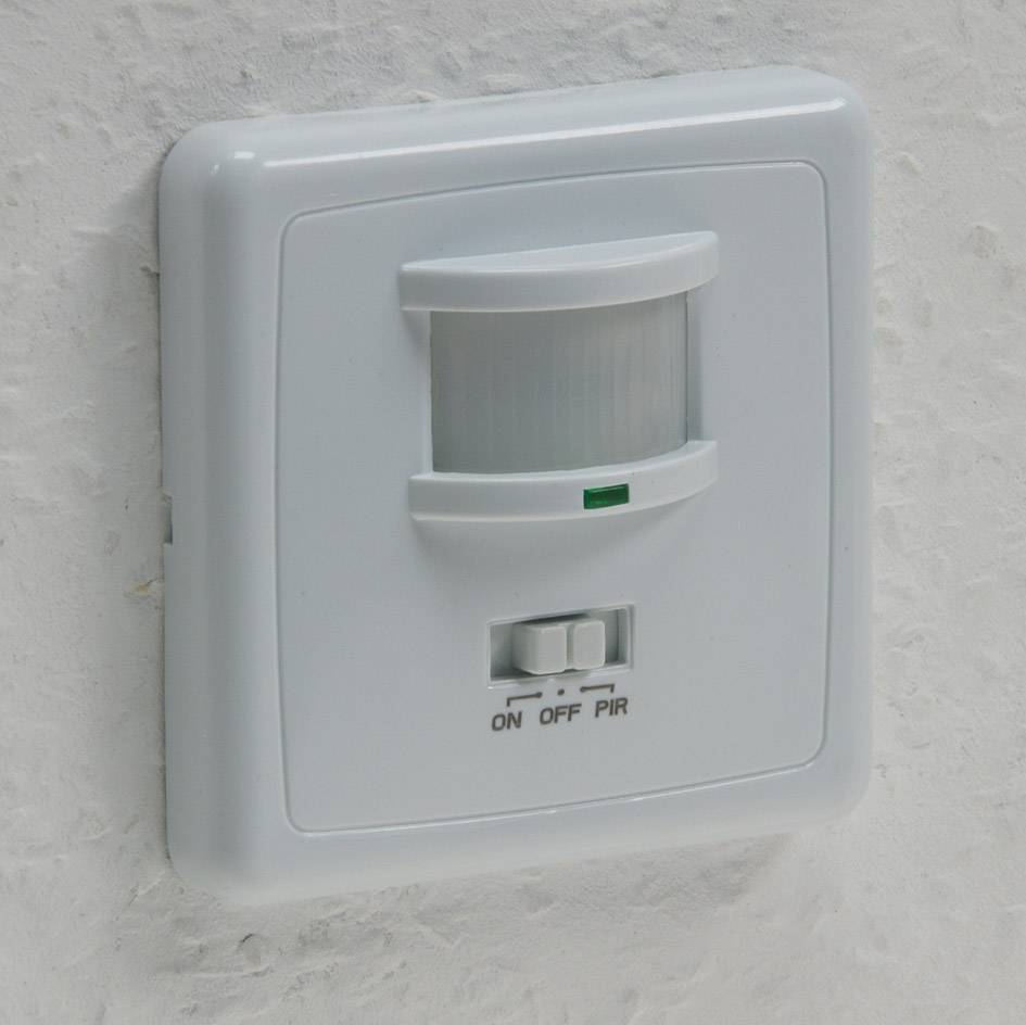 ChiliTec 21250 Unterputz PIR-Bewegungsmelder 160° LED geeignet, 3-Draht Technik, weiß