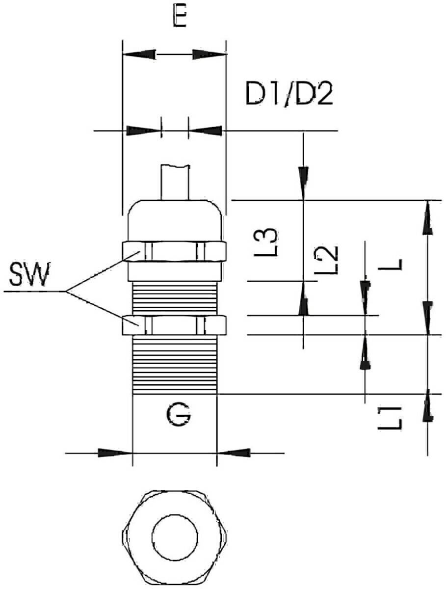 OBO Bettermann Ms-Verschraubung V-TEC VM LM16 MS