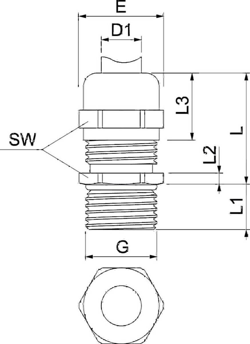 OBO Bettermann Ms-Verschraubung V-TEC VM LM16 MS