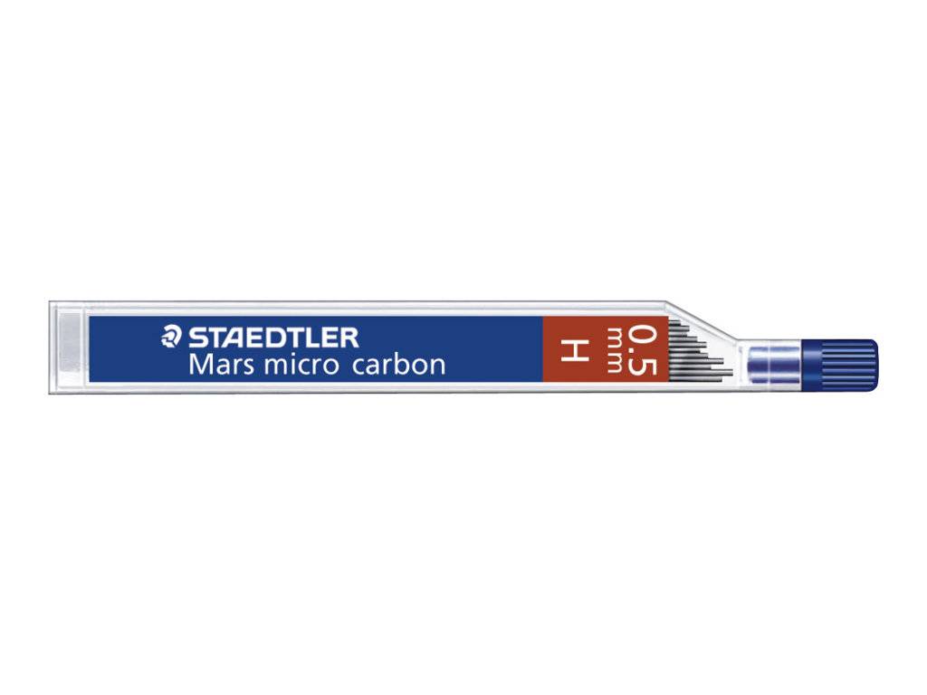 STAEDTLER Mars micro carbon - Bleistiftmine - H - Pechschwarz - 0.5 mm (Packung mit 12)