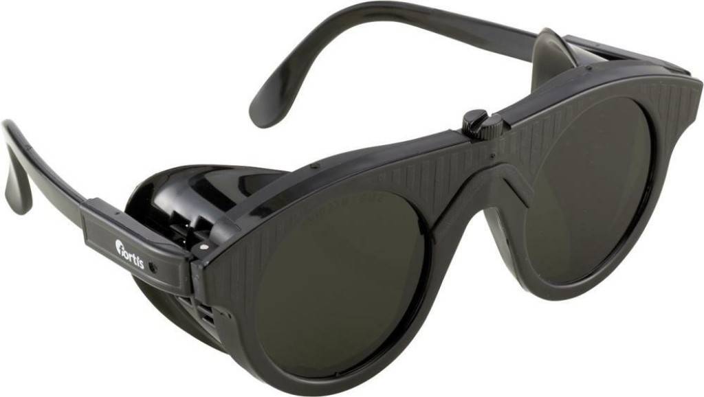Schweißerschutzbrille JupiterEigenschaften Verstellbare Bügel Universal-Nylonschutzbrille mit Seitenschutz Leichter Glastausch durch Schrau