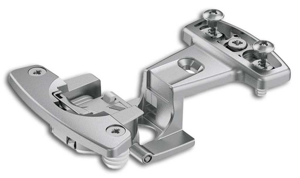 Grundscharnier Selekta Pro 2000, 230 Eingelenkscharnier mit Aufklipstechnik und sichtbarer Rolle Qualitätseinstufung nach EN 15570, Level 3