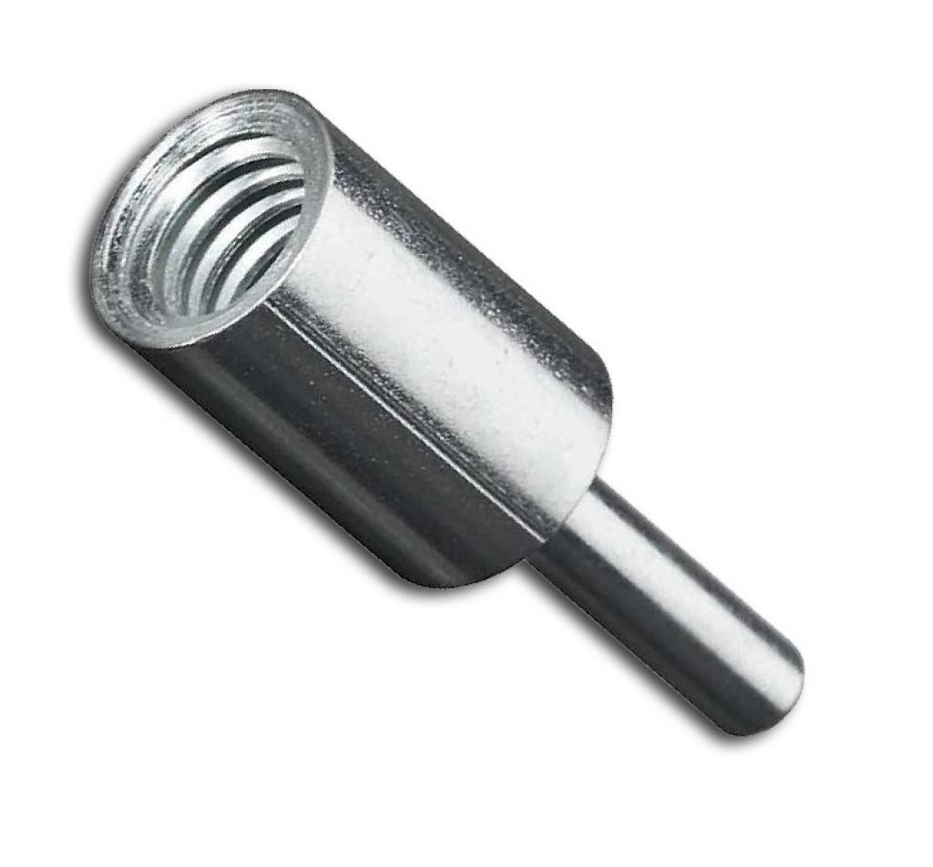 Gewindeadapter für Rohrbürste, M6-Gewinde auf 6-mm-Zylinderschaft, 50 mm