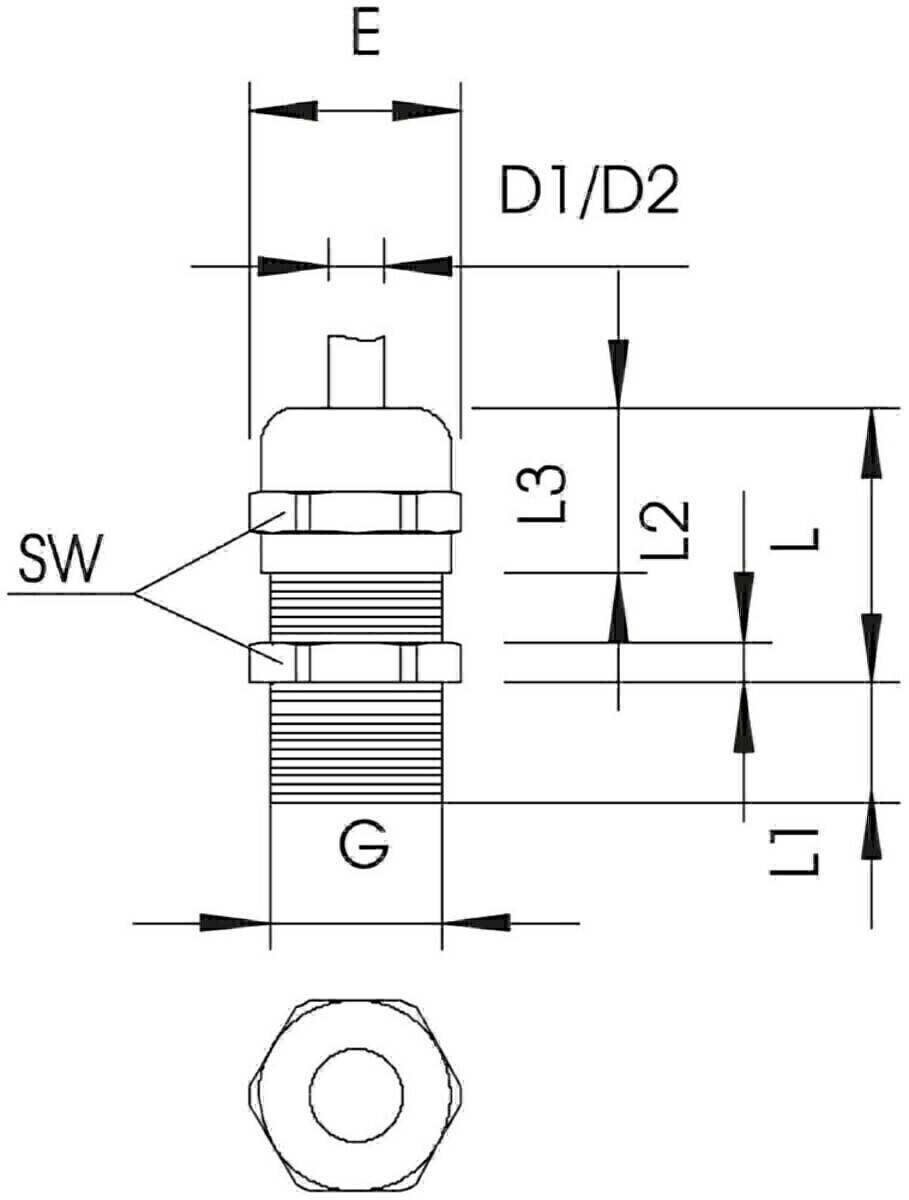 OBO Bettermann Ms-Verschraubung V-TEC VM LM40 MS