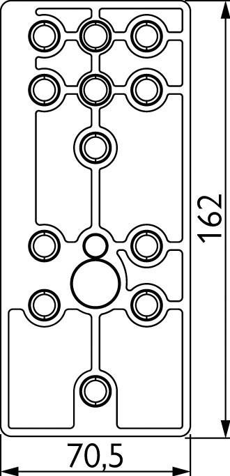Hermat Bohrlehre / Kunststoff - mit Zentrierdorn *4861/8MM-BLAU*