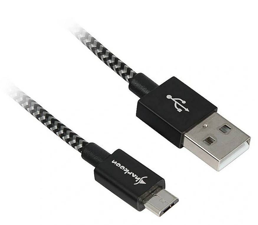 Sharkoon USB 2.0 A-B black grey 2. - Digital/Daten - Strom/Netzteil - Kabel - Di