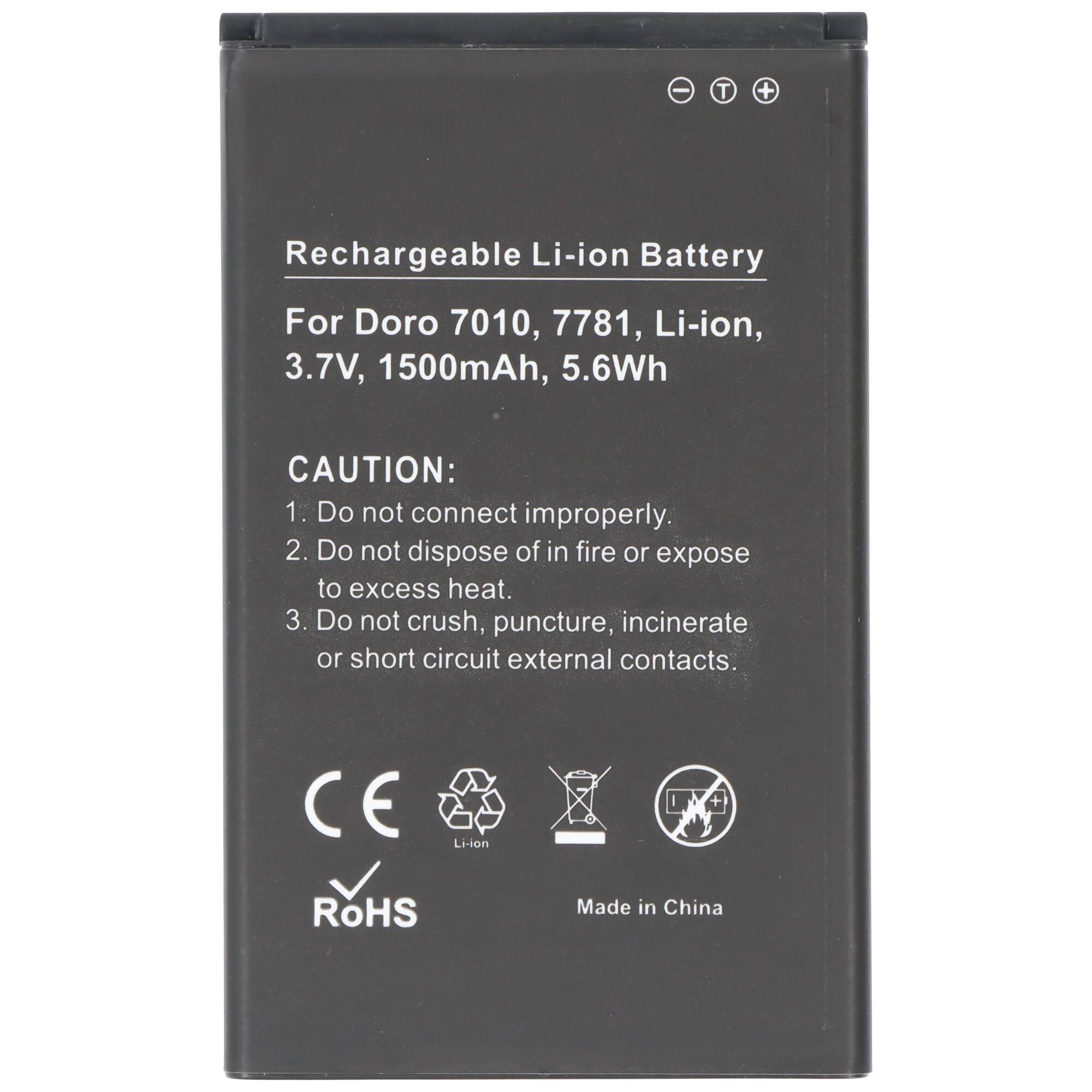 Akku passend für Doro 7010, 7781, Li-ion, 3,7V, 1500mAh, 5,6Wh