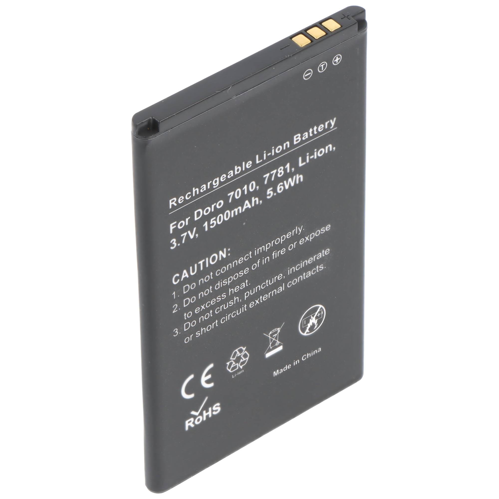 Akku passend für Doro 7010, 7781, Li-ion, 3,7V, 1500mAh, 5,6Wh