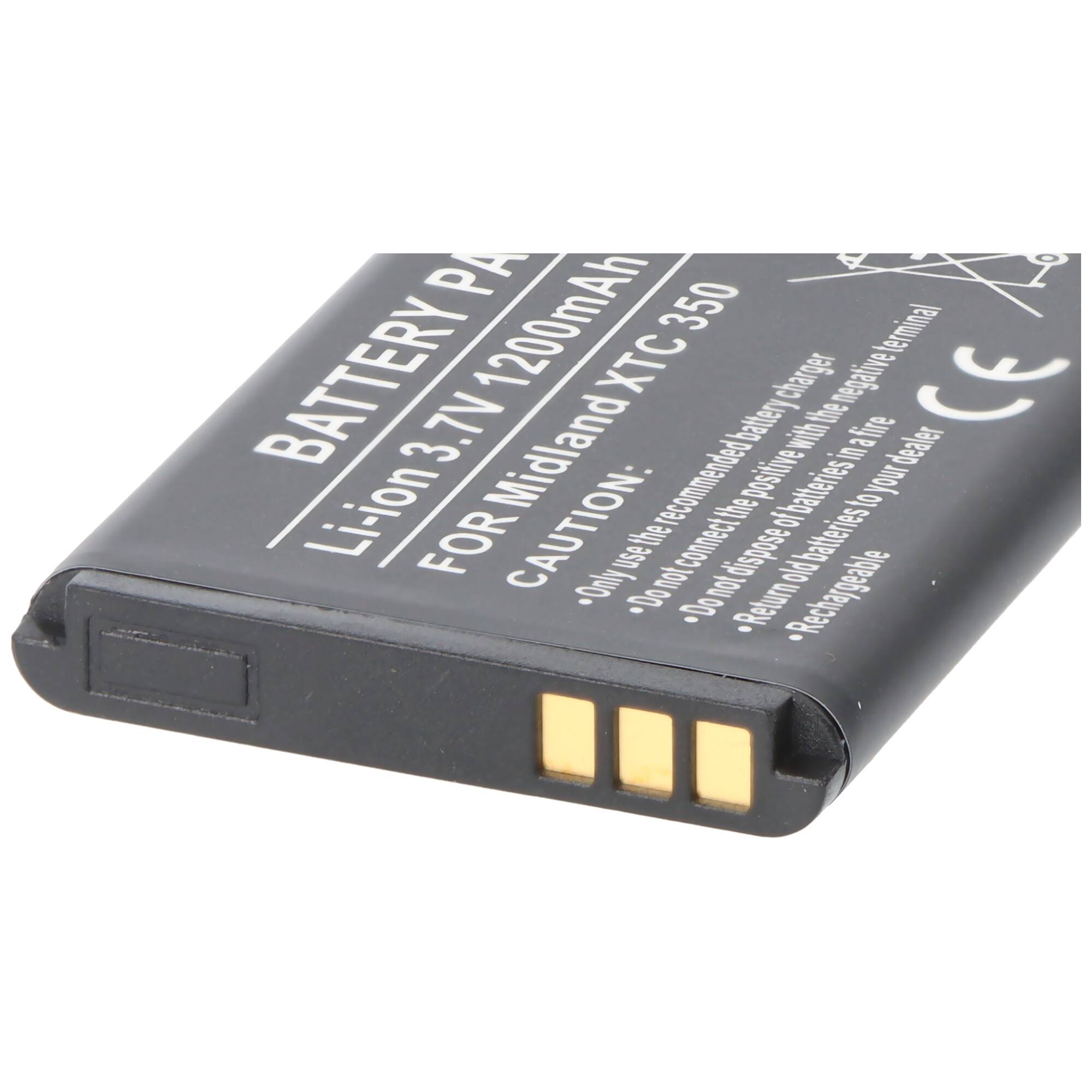 Akku passend für Midland XTC 350, Li-ion, 3,7V, 1200mAh, 4,4Wh