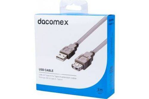 Dacomex USB 2.0 Verlängerungskabel, USB St. A / USB Bu. A, 2,0 m, in Retailverpackung