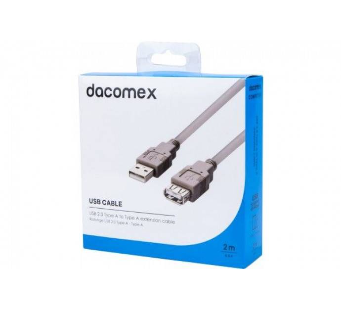 Dacomex 199030 - 2 m - USB A - USB A - USB 2.0 - Grau