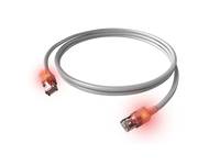 EasyLan DualBoot LED Patchkabel Kat.6 Klasse EA ISO/IEC geschirmt grau 4PPoE -