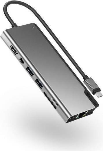 ALOGIC ULDPLSV2-SGR Notebook-Dockingstation & Portreplikator Kabelgebunden USB 3.2 Gen 1 (3.1 Gen 1) Type-C Schwarz