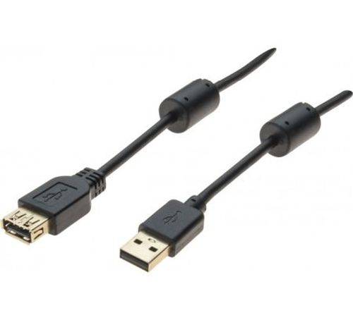 USB 2.0 High Speed Verlängerungskabel, USB St. A/ USB Bu. A, 5,0 m