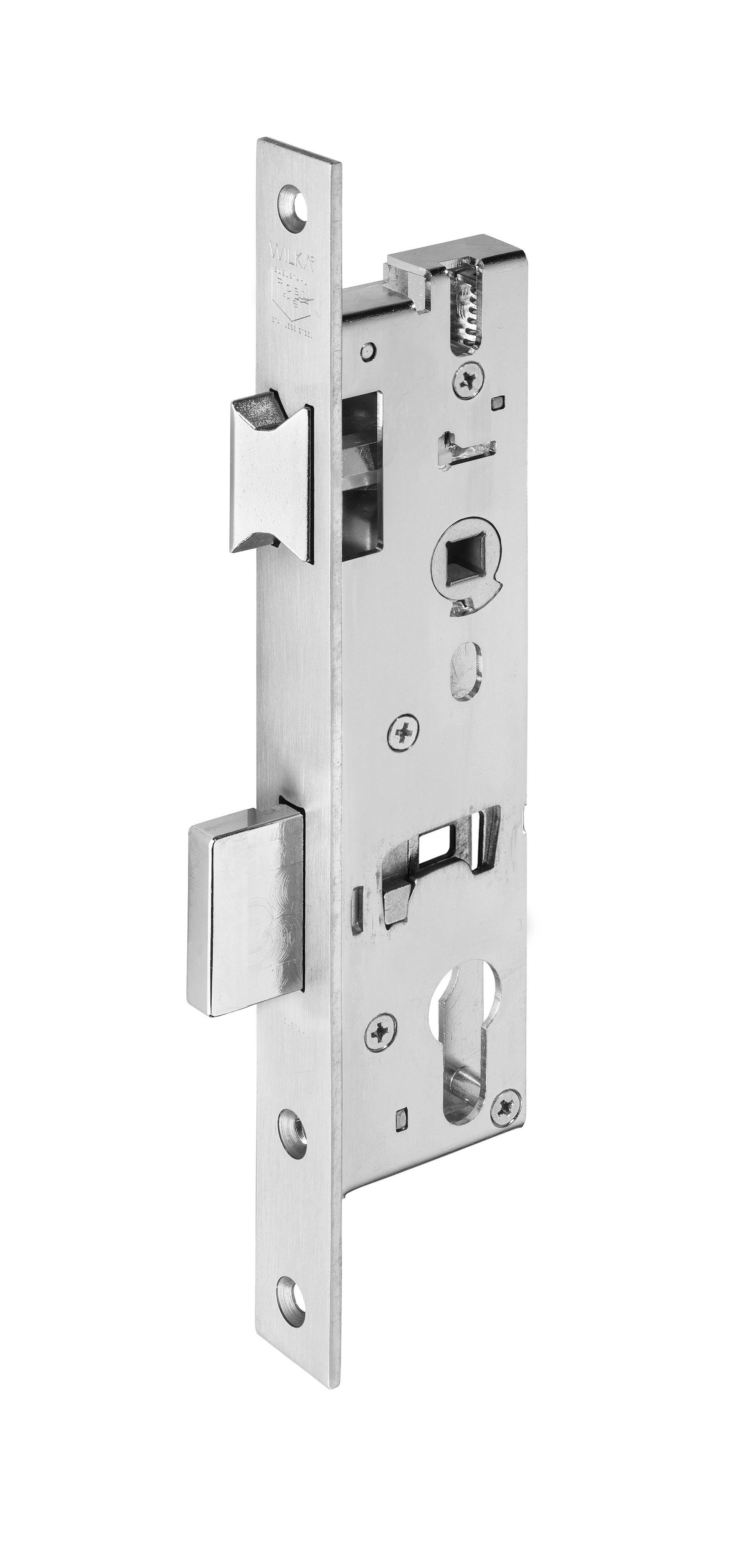 WILKA Rohrrahmenschloß Stulp Edelstahl 1438 PZ, 25 mm Dorn, Din umstellbar