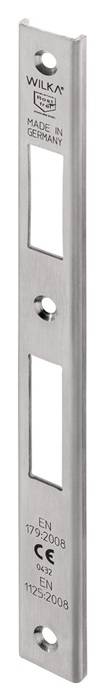 Schließbl.P643 VA ma geb.U-Schließblech f.Fluchttüren DIN L/R B.24xL.243mm WILKA