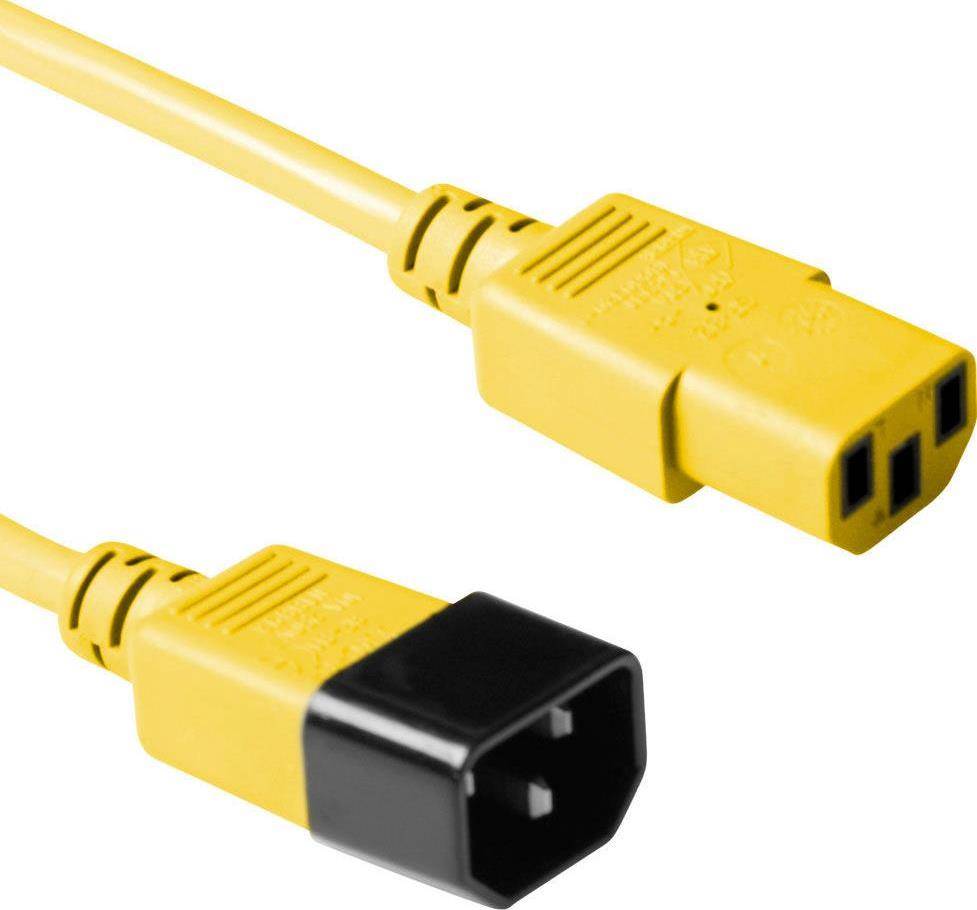 ACT AK5426 Stromkabel Gelb 0,3 m C13-Koppler C14-Koppler (AK5426)