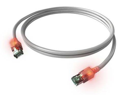 EasyLan DualBoot LED-Patchkabel Cat.6A (ISO/IEC), S/FTP, grau, 7,5 m, mit LED-Identifizierung