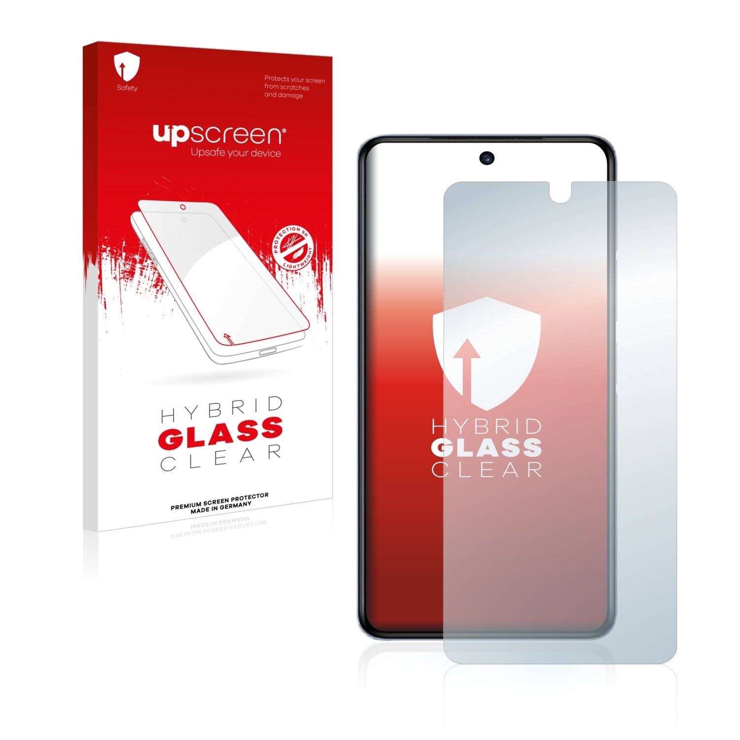 upscreen Hybrid Glass Clear Premium Schutzglas Folie für Vivo