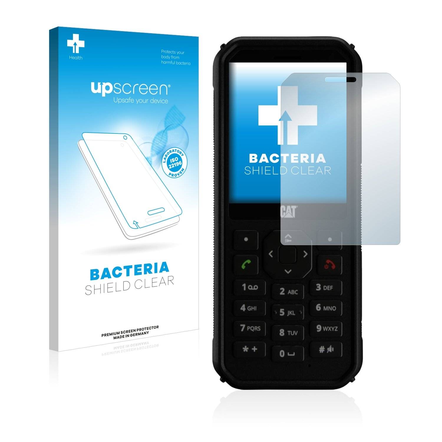 upscreen Bacteria Shield Clear Premium Antibakterielle Displayschutzfolie für Caterpillar
