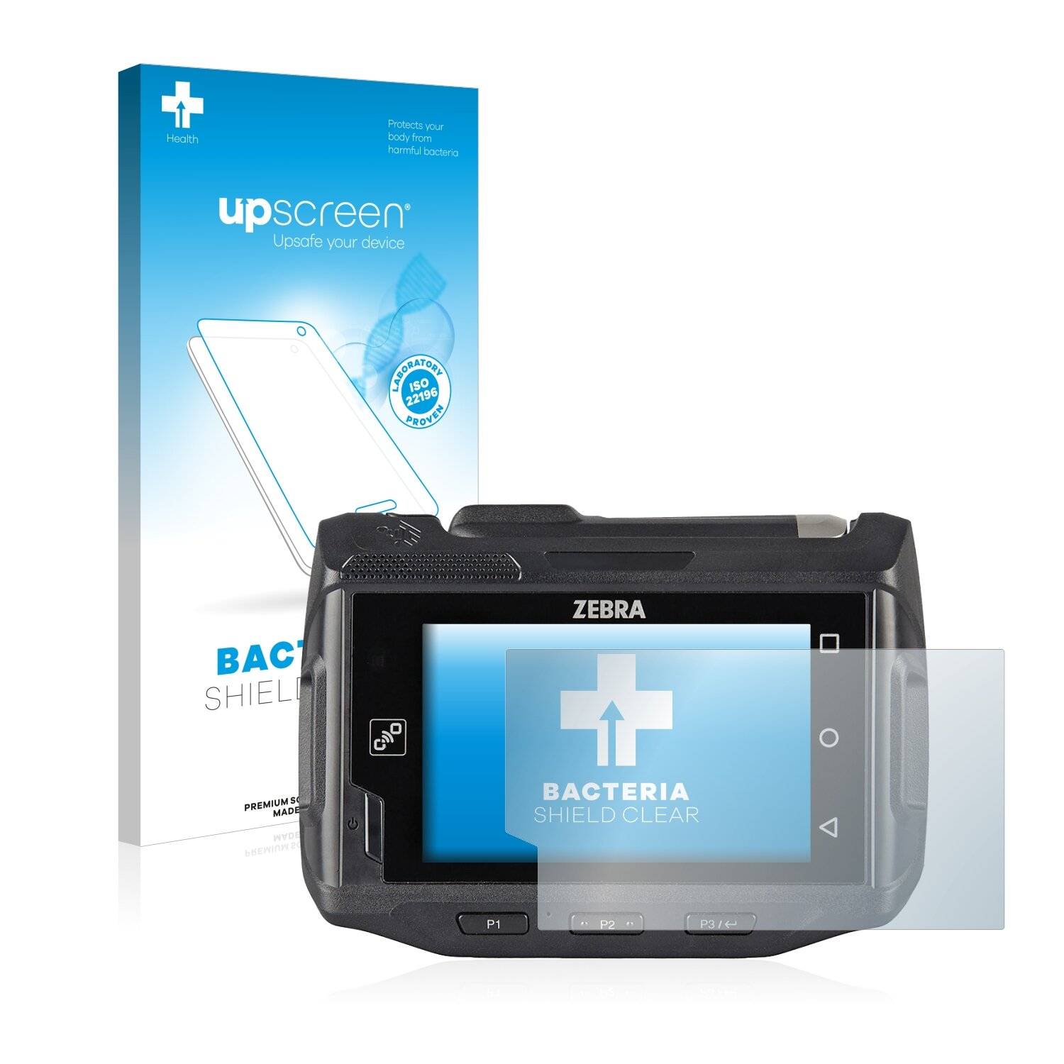 upscreen Bacteria Shield Clear Premium Antibakterielle Displayschutzfolie für Zebra