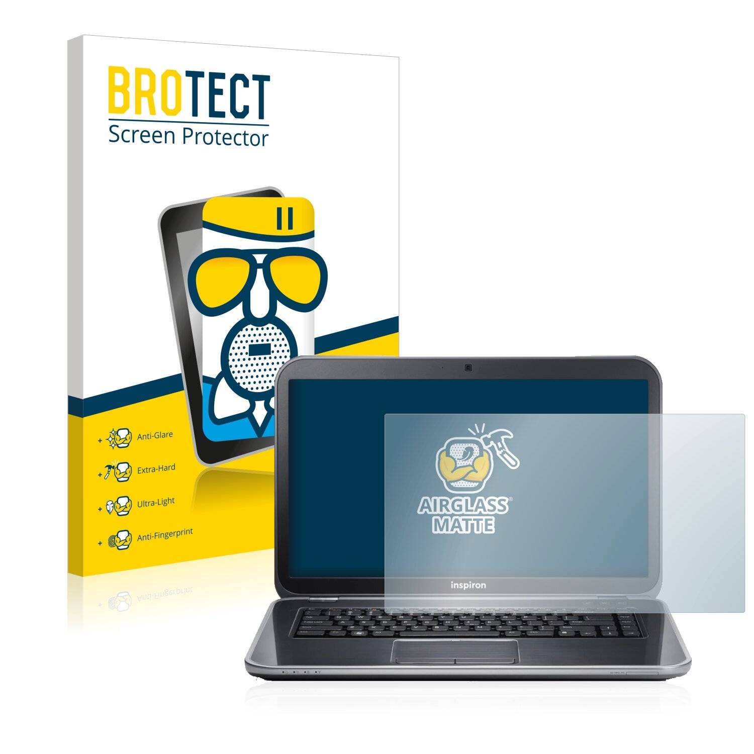 BROTECT AirGlass Matte Schutzglas Folie für Dell Inspiron 15R