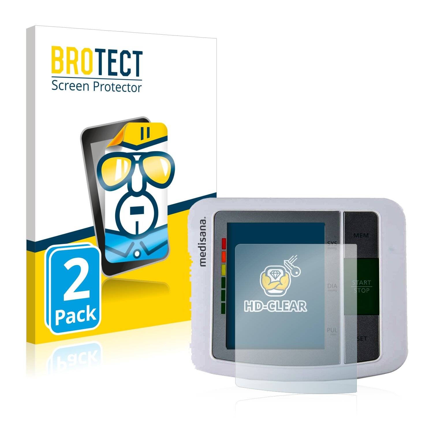 2x BROTECT HD-Clear Displayschutzfolie für Medisana BU