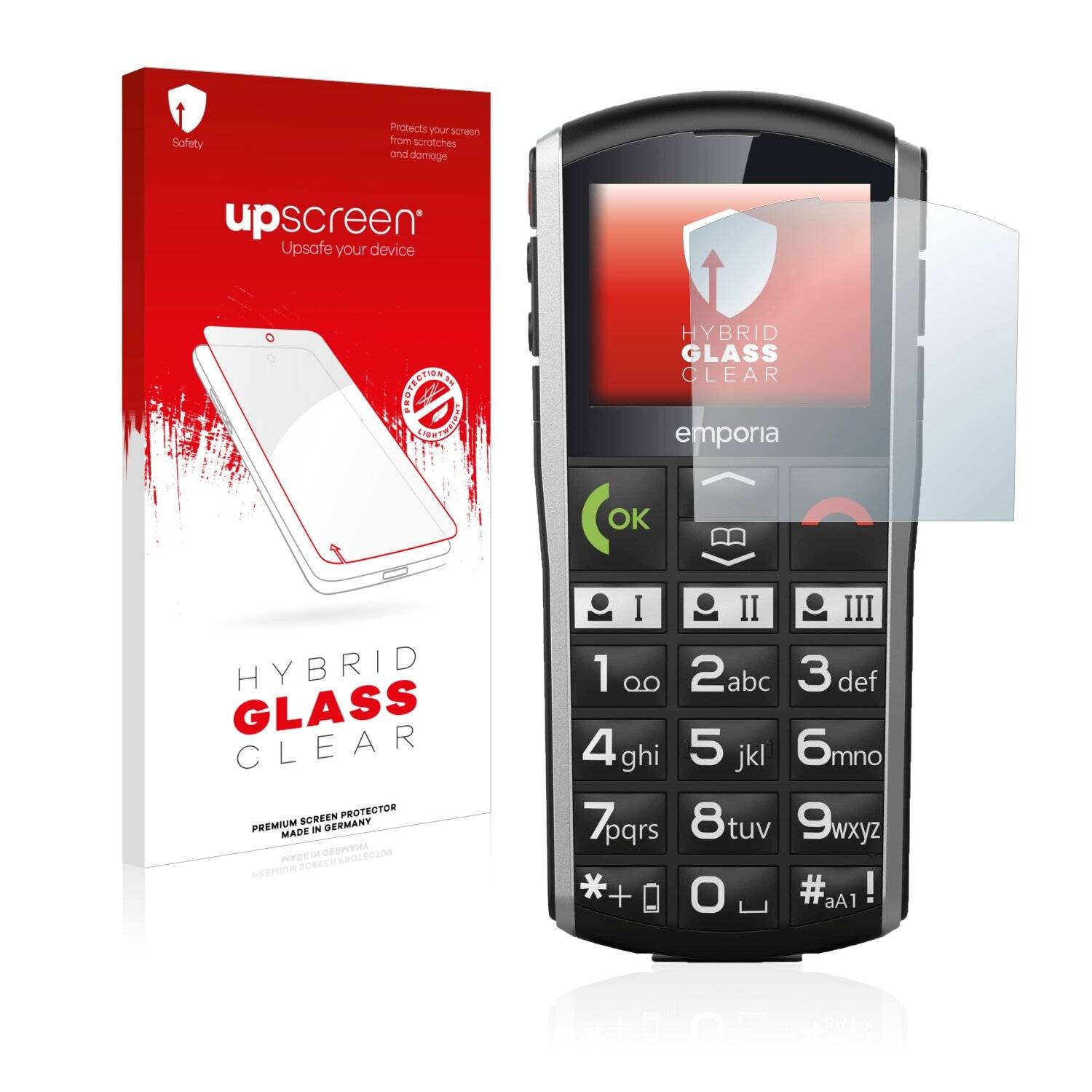 upscreen Hybrid Glass Clear Premium Schutzglas Folie für Emporia