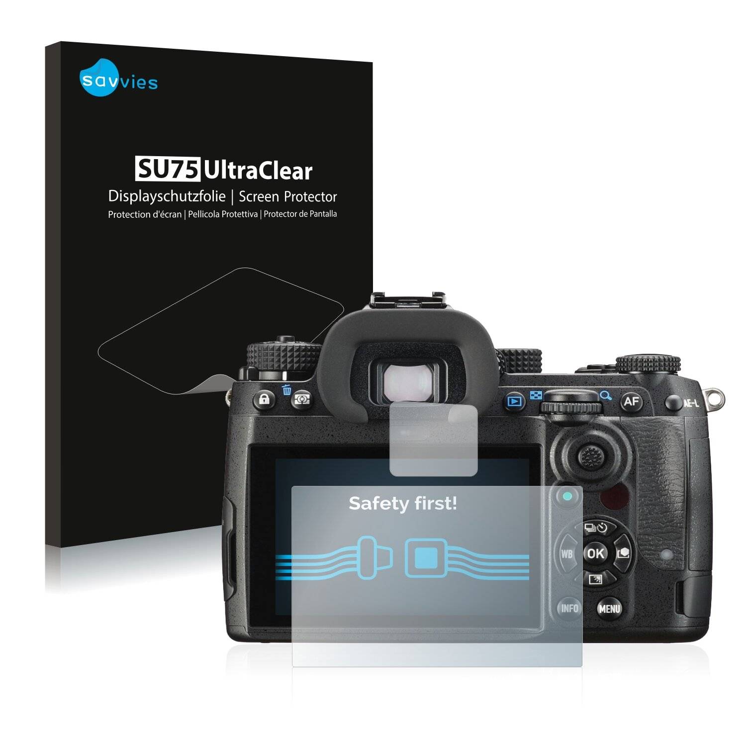 18x Savvies SU75 Displayschutzfolie für Pentax K-3 Mark