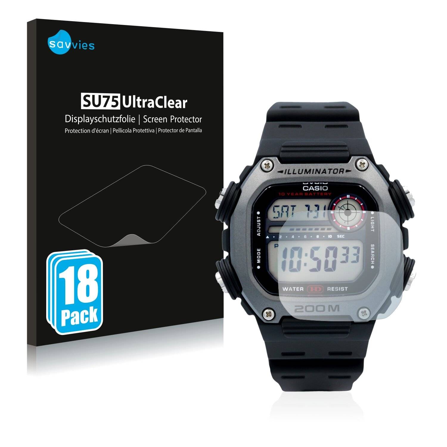 18x Savvies SU75 Displayschutzfolie für Casio