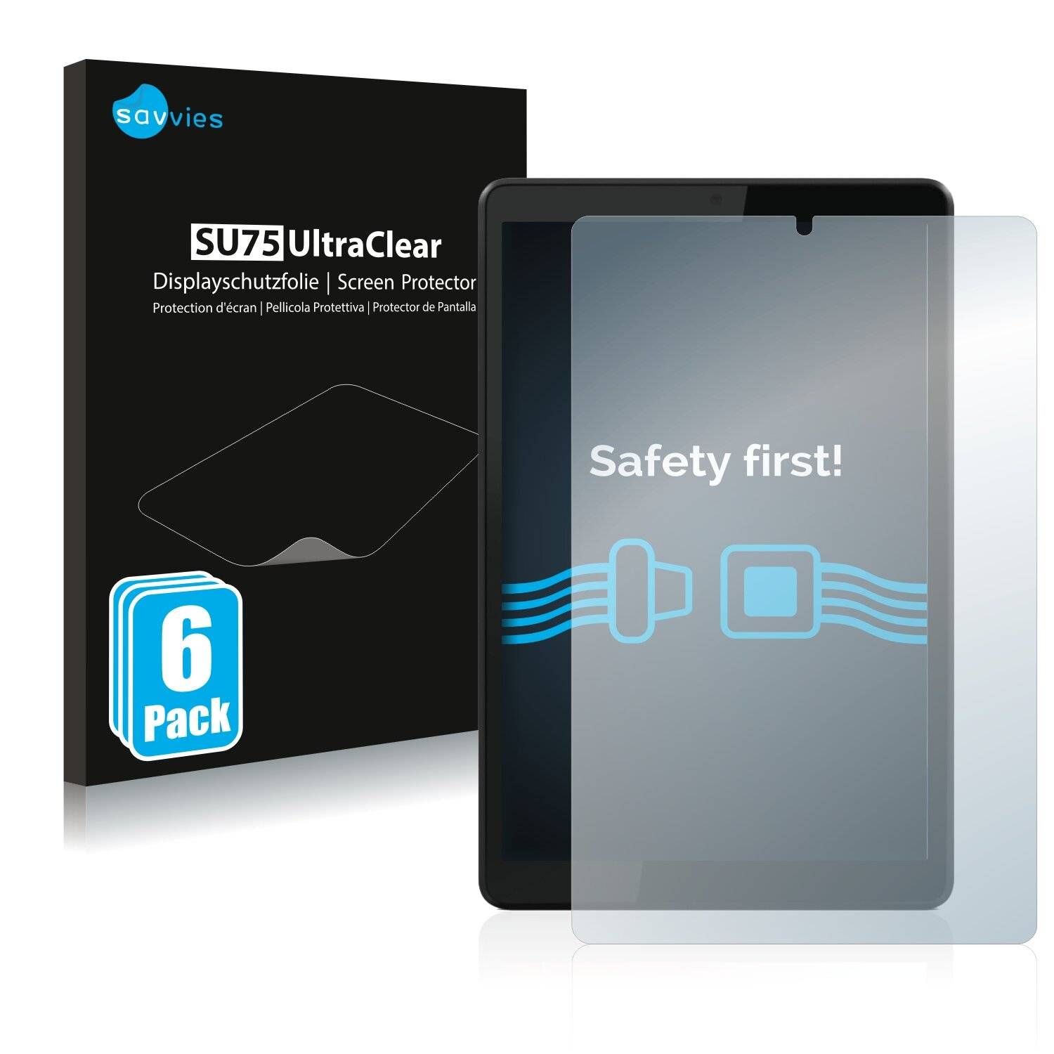 6x Savvies SU75 Displayschutzfolie für Motorola Moto Tab
