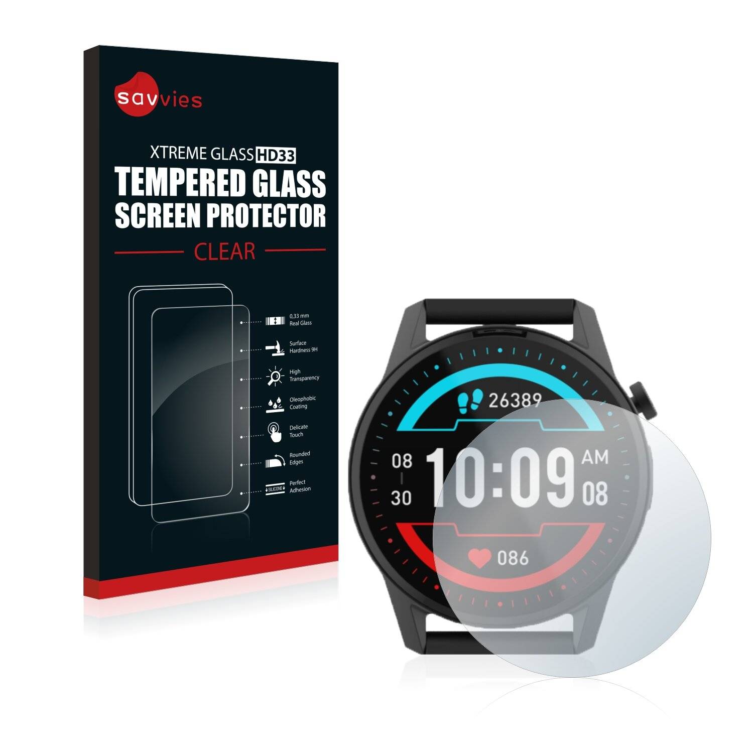 Savvies HD33 Clear Schutzglas für Xoro SMW