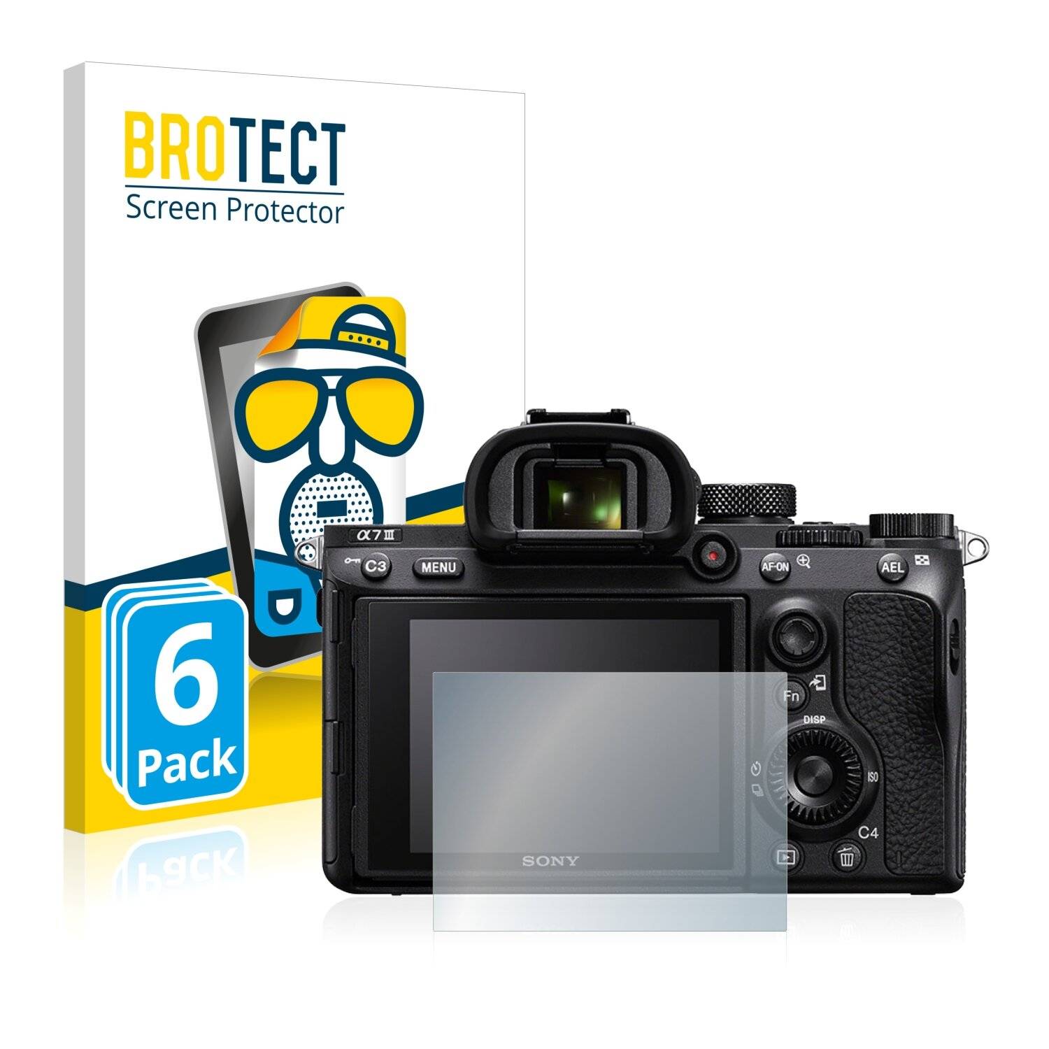 6x BROTECT Matte Displayschutzfolie für Sony Alpha 7 III - Entspiegelt,