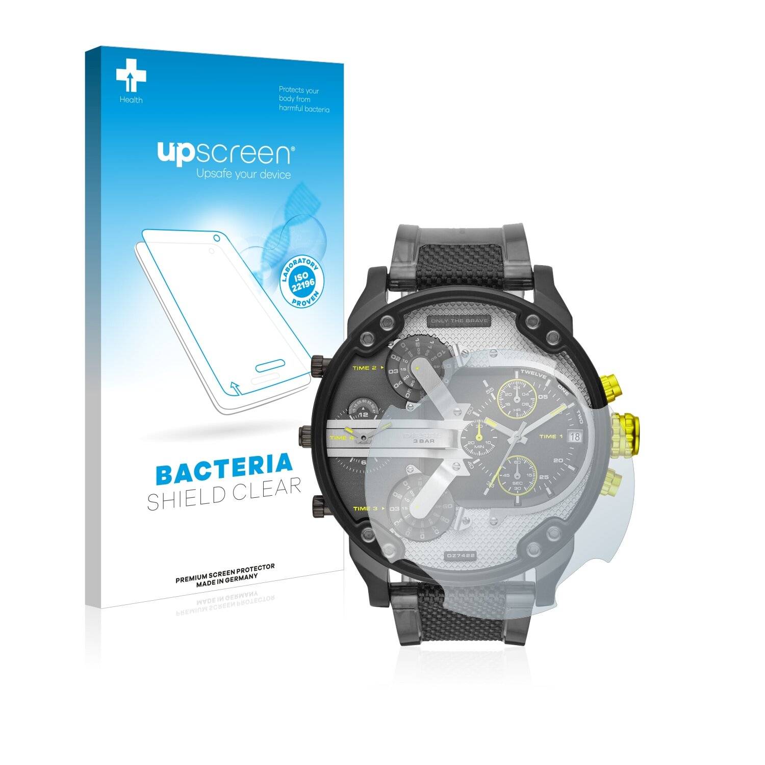 upscreen Bacteria Shield Clear Premium Antibakterielle Displayschutzfolie für Diesel DZ7422
