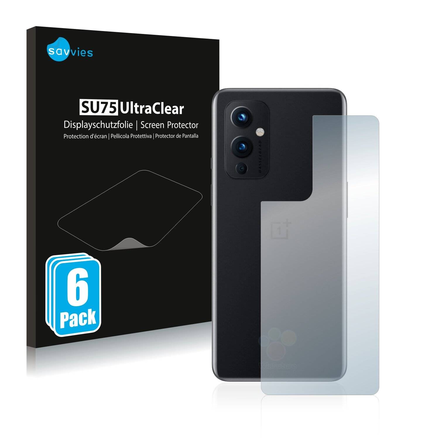 6x Savvies SU75 Displayschutzfolie für OnePlus 9