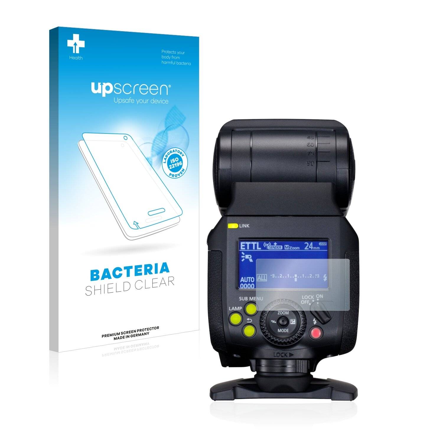 upscreen Bacteria Shield Clear Premium Antibakterielle Displayschutzfolie für Canon