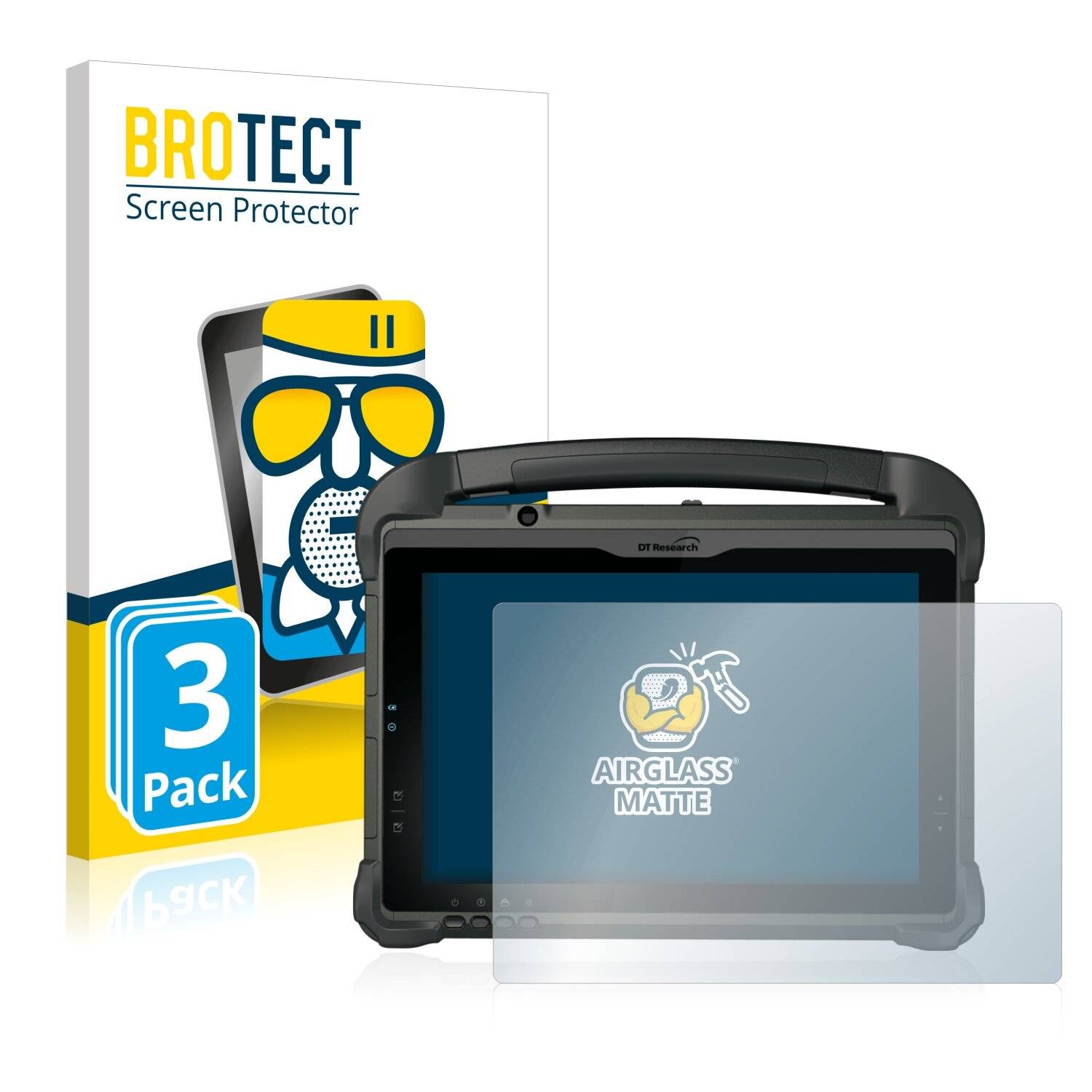 3x BROTECT AirGlass Matte Schutzglas Folie für DT Research