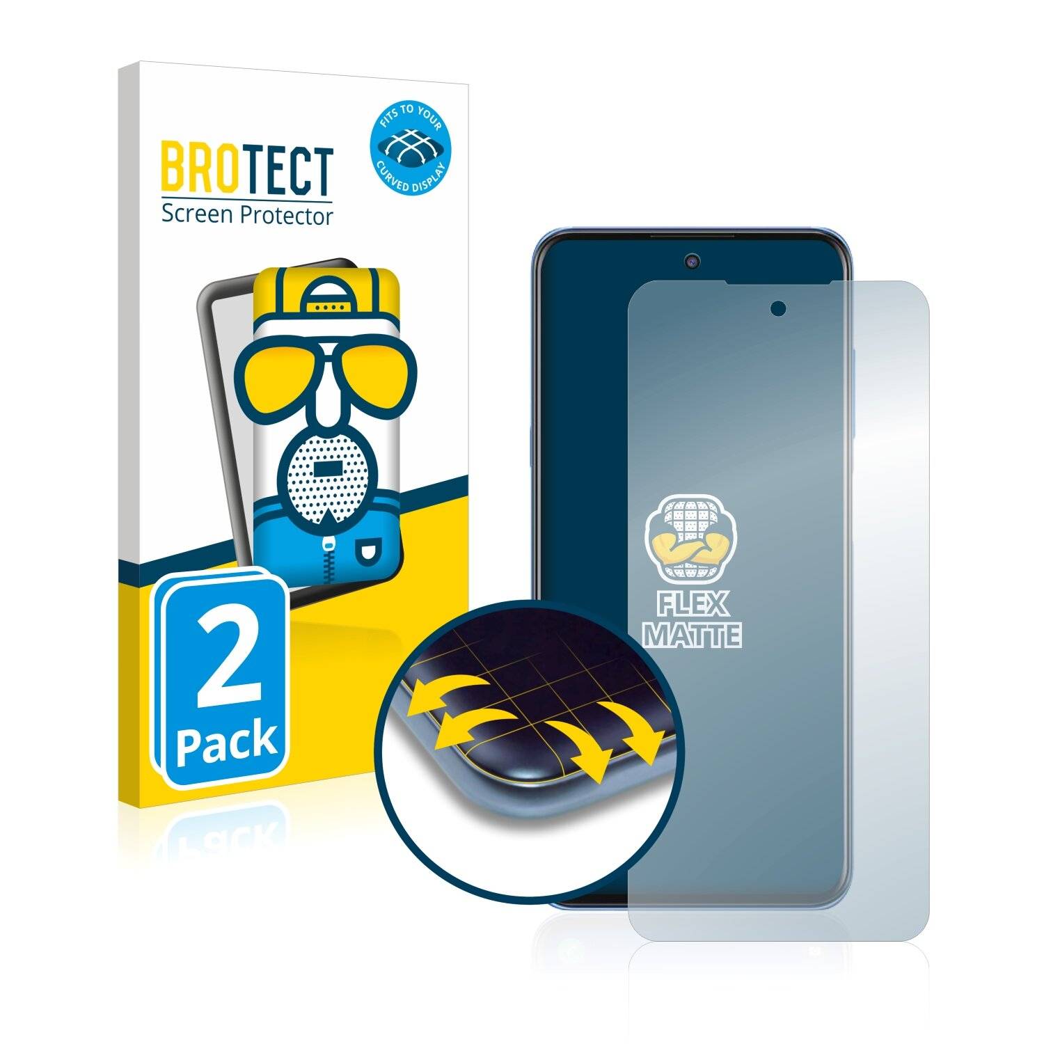 2x BROTECT Flex Matte Full-Cover Displayschutzfolie für TCL 20L