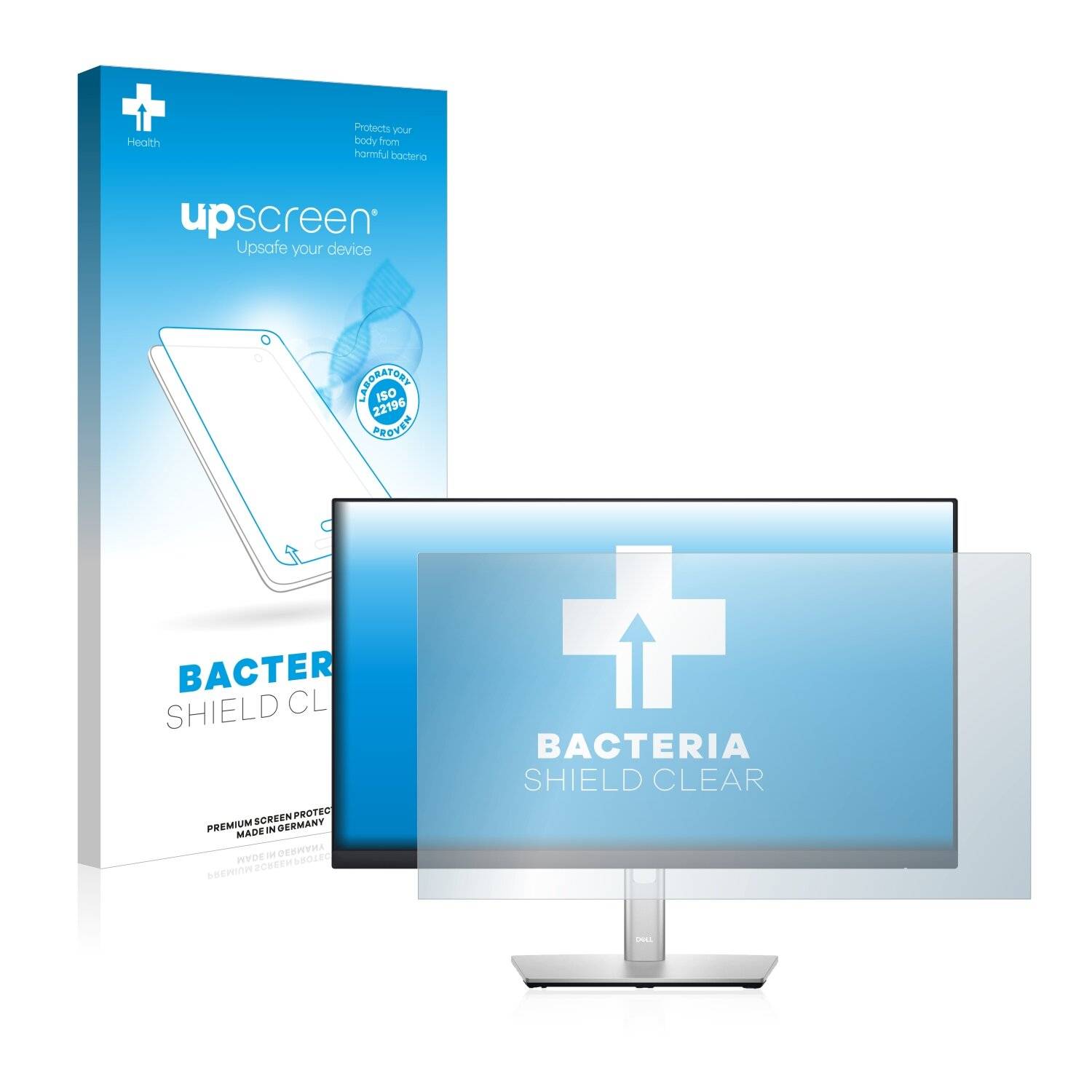 upscreen Bacteria Shield Clear Premium Antibakterielle Displayschutzfolie für Dell