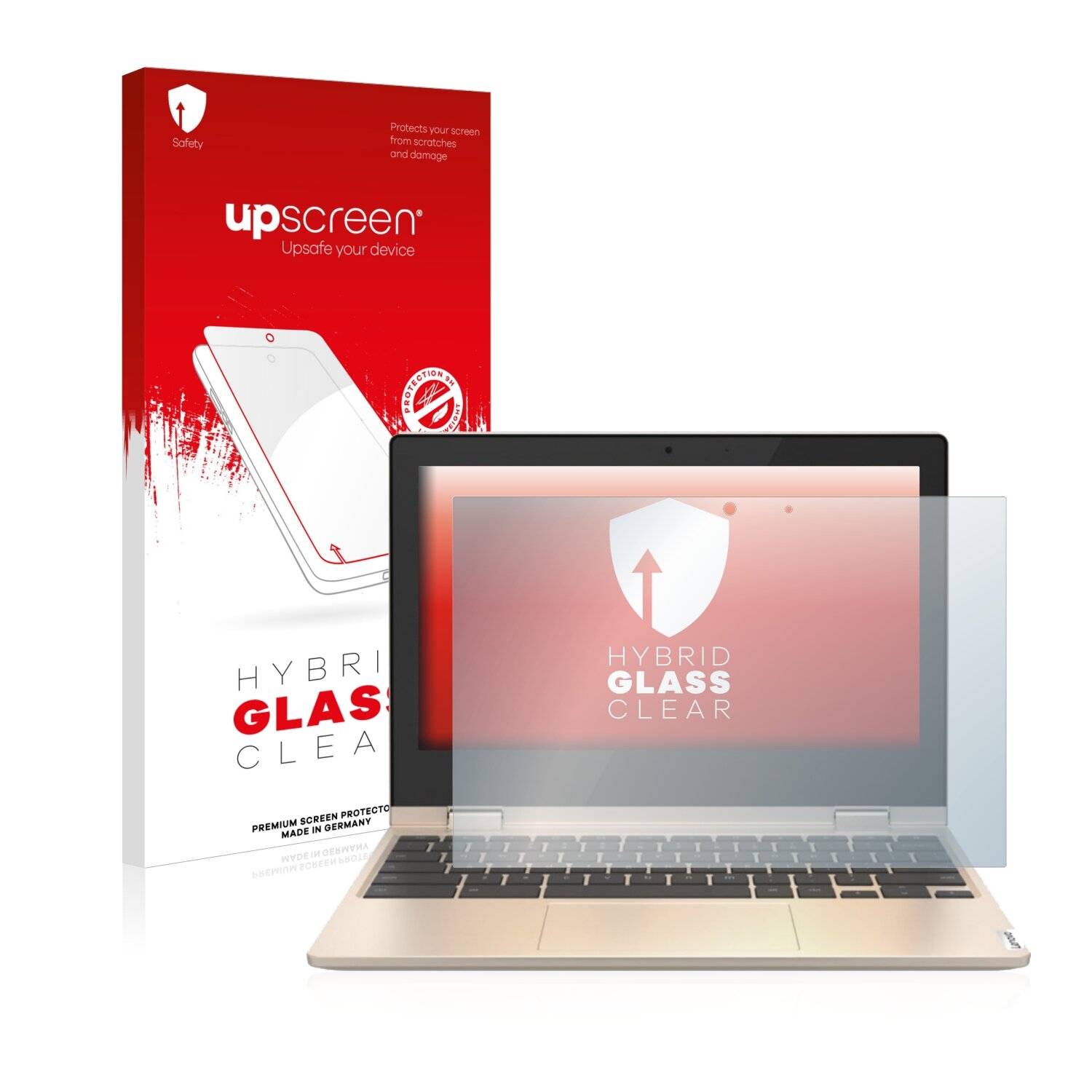upscreen Hybrid Glass Clear Premium Schutzglas Folie für Lenovo IdeaPad Flex 3