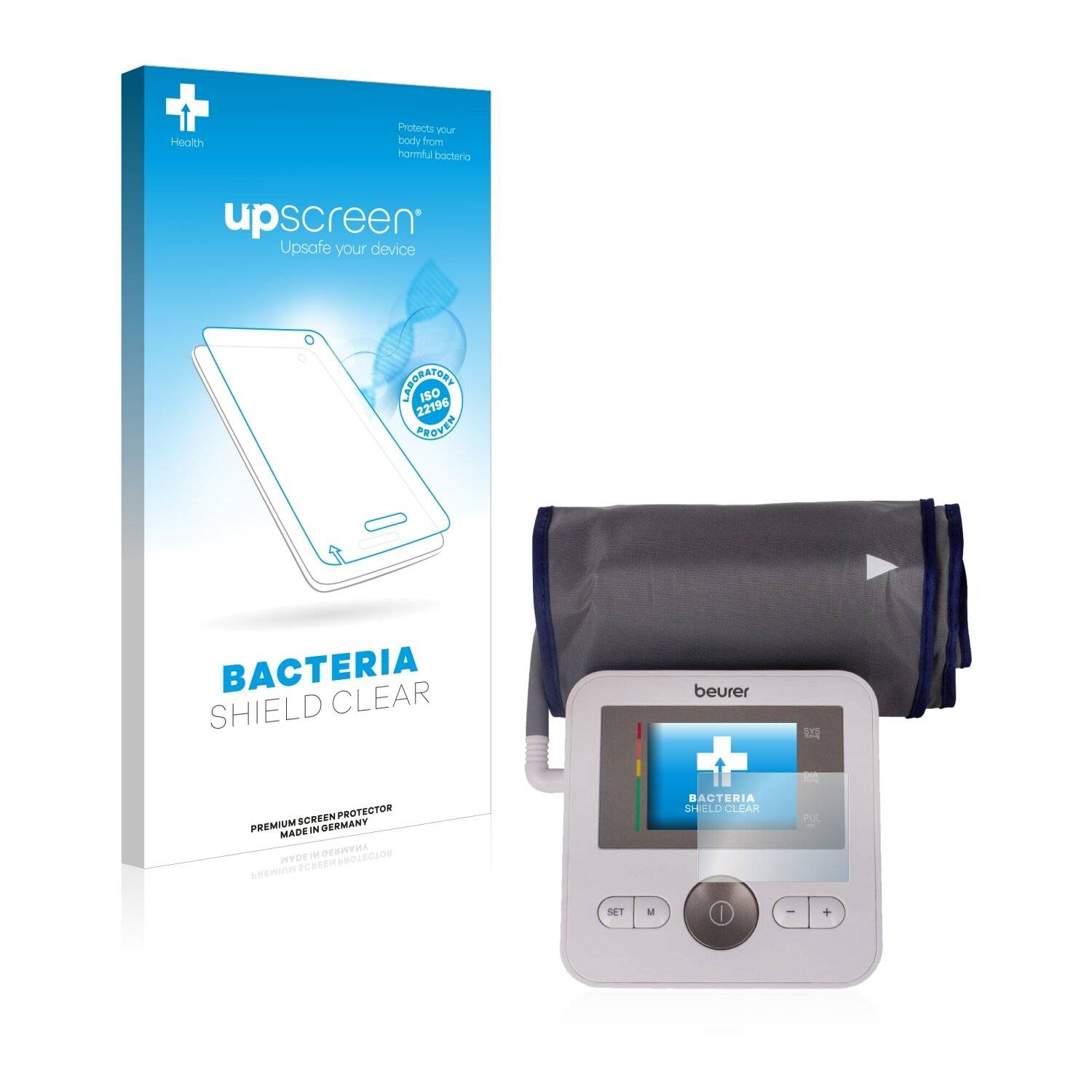 upscreen Bacteria Shield Clear Premium Antibakterielle Displayschutzfolie für Beurer BM