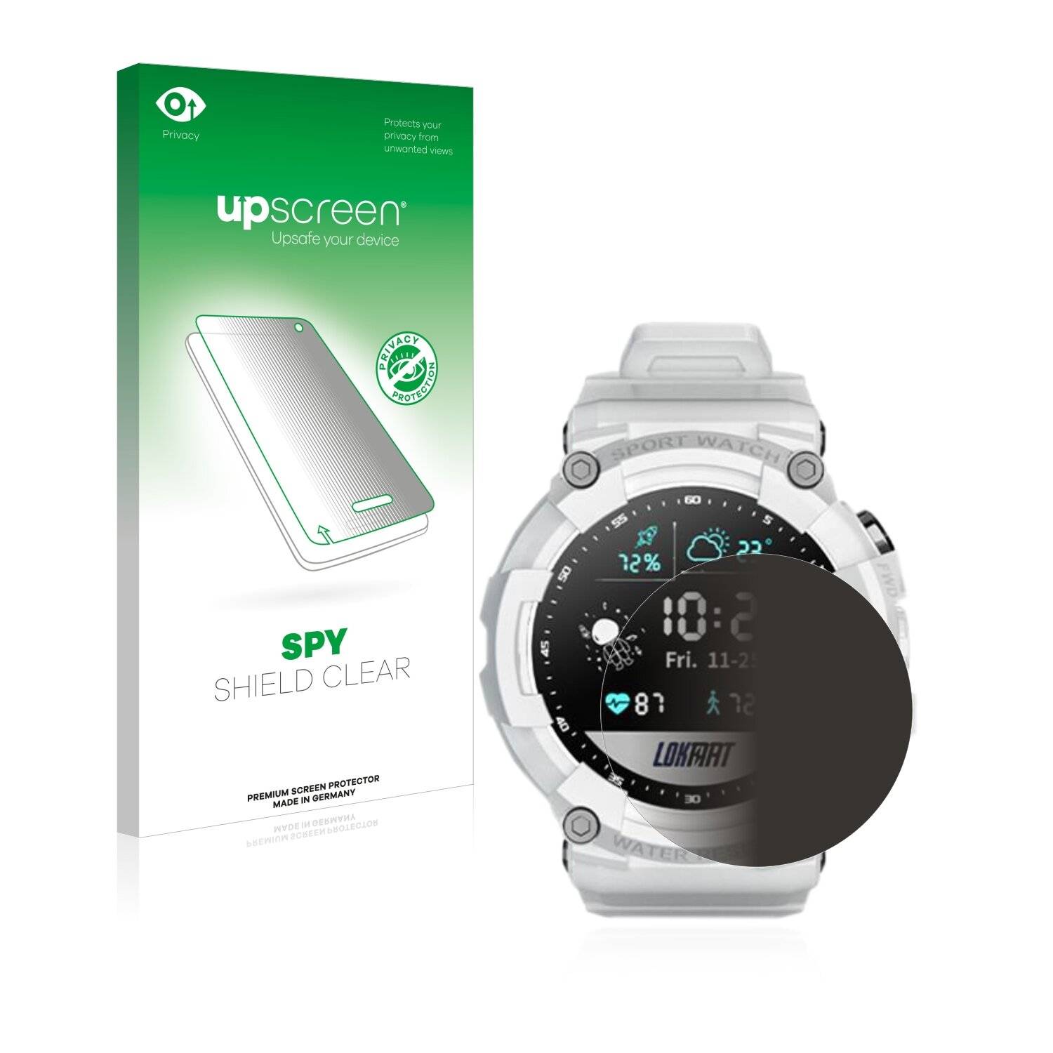 upscreen Spy Shield Clear Premium Blickschutzfolie für Lokmat Attack