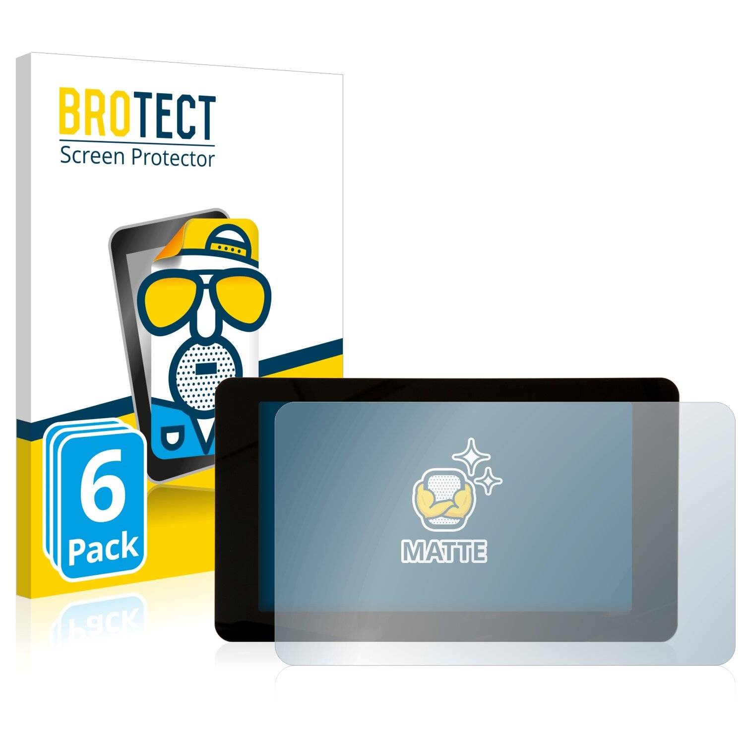 6x BROTECT Matte Displayschutzfolie für Raspberry Pi Touchscreen 7 - Entspiegelt,