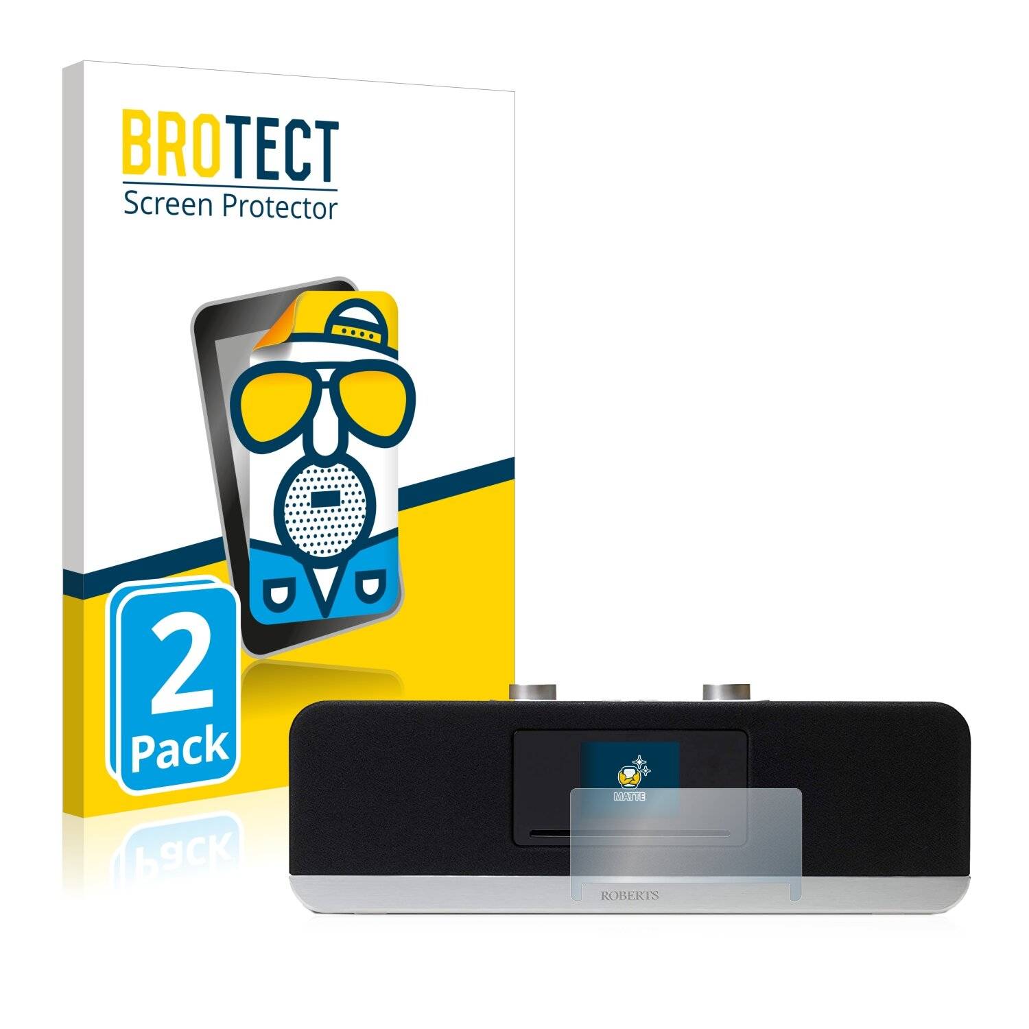 2x BROTECT Matte Displayschutzfolie für Roberts Stream 67 - Entspiegelt,
